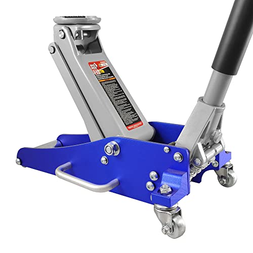 How to ensure the stability of an aluminum floor jack while lifting heavy loads?