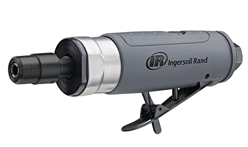 Ingersoll Rand 308B Air Straight Die Grinder, 1/4", 25,000 RPM, 0.33 HP, Ball Bearing Construction, Safety Lock, Composite Housing, Lightweight Power Tool, Gray